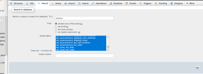 search-in-PHPMyAdmin