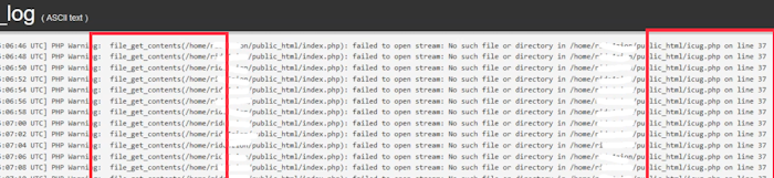 error log showing missing file error