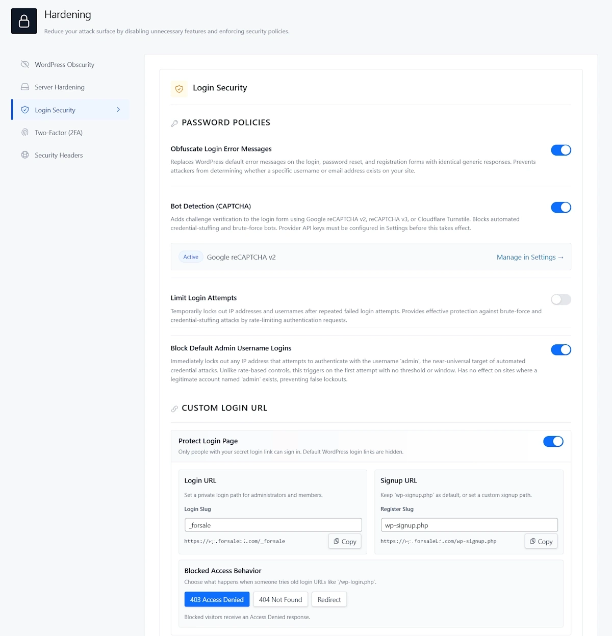 SecureWP Login Security