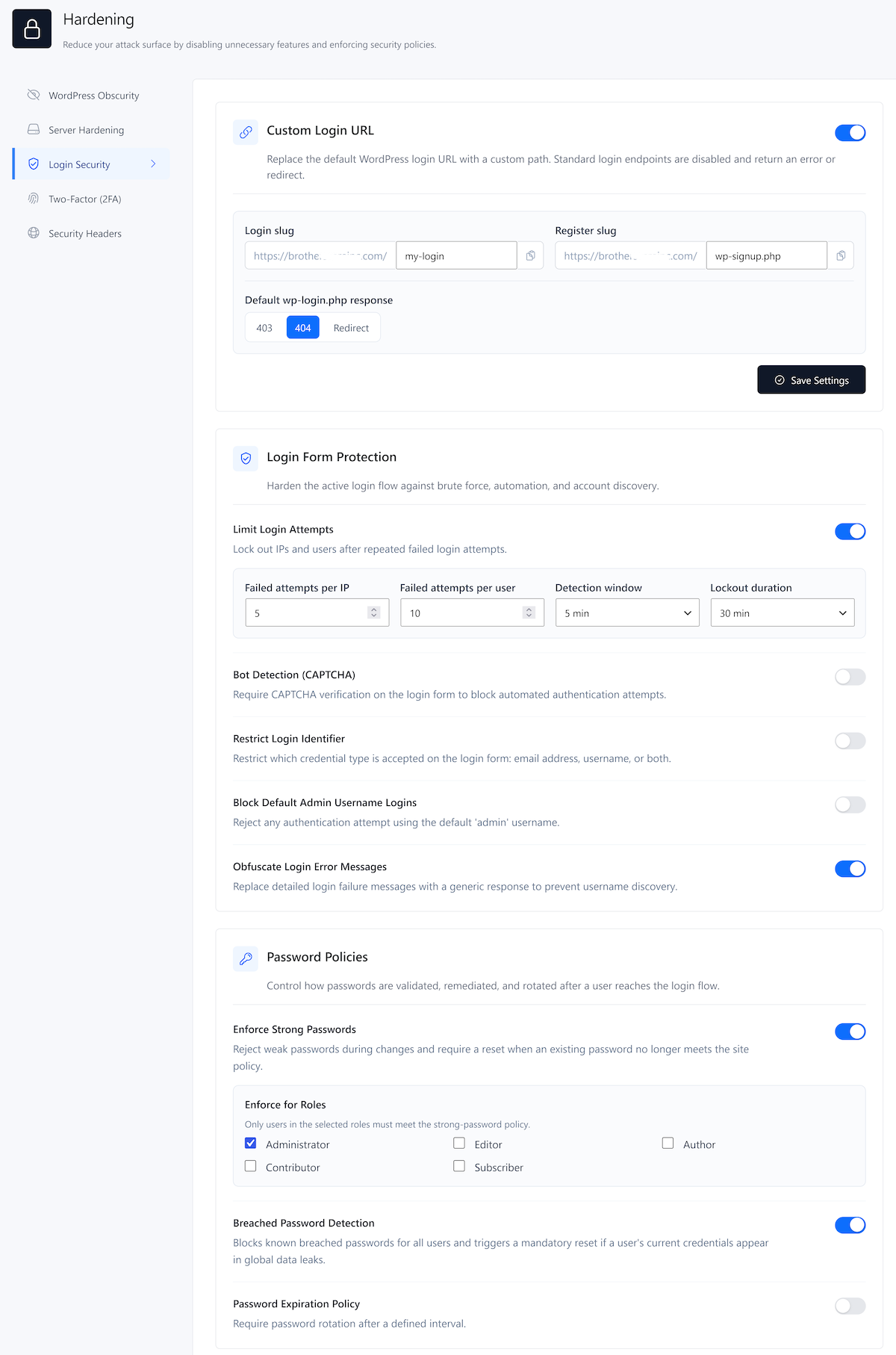 SiteFort login security with 2FA and CAPTCHA SiteFort Login Security